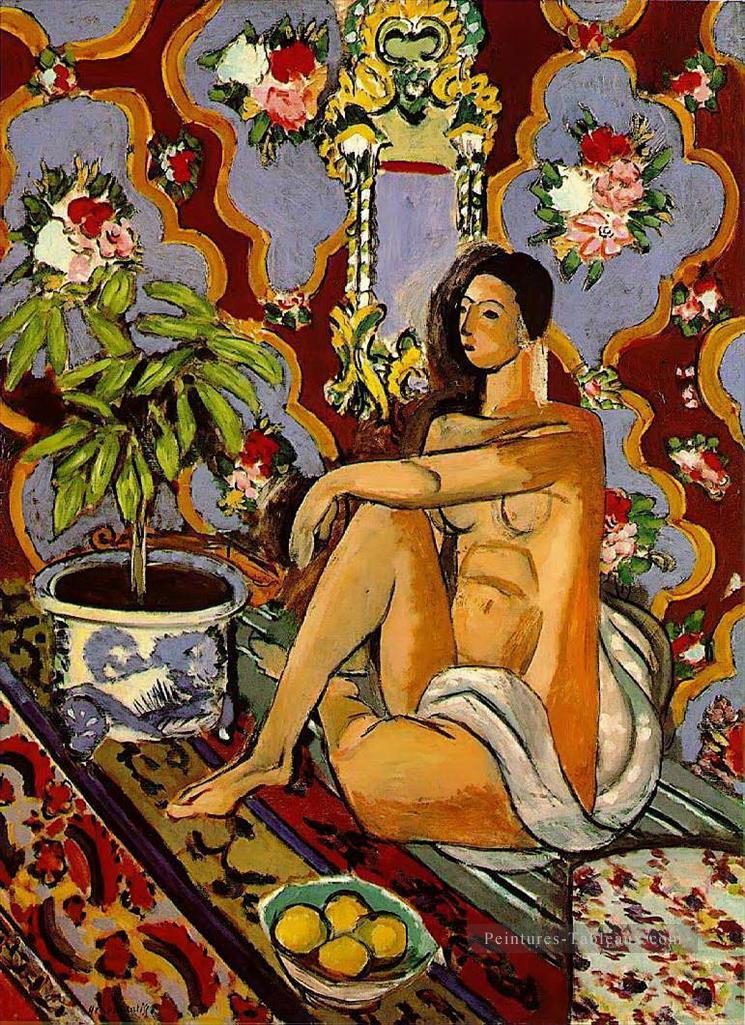 Figure décorative sur un fauvisme abstrait de sol ornemental Henri Matisse Peintures à l'huile